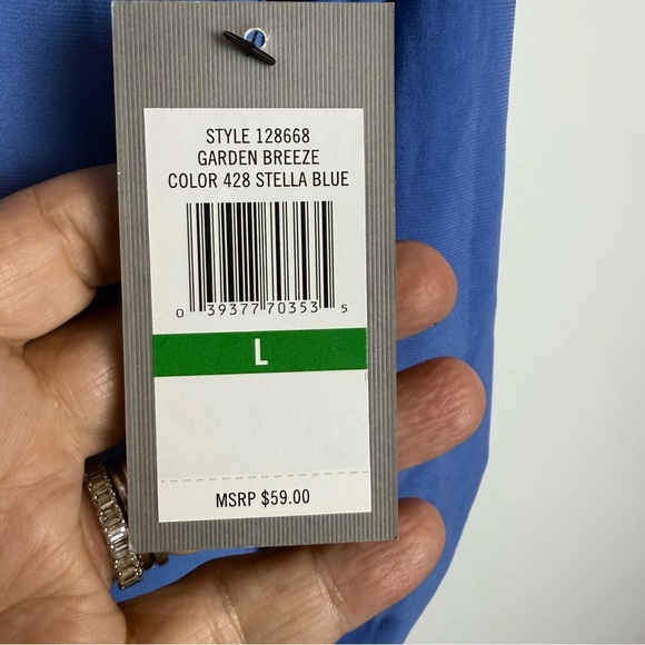 Blue V-Neck Women's Top - Picture 6 of 13